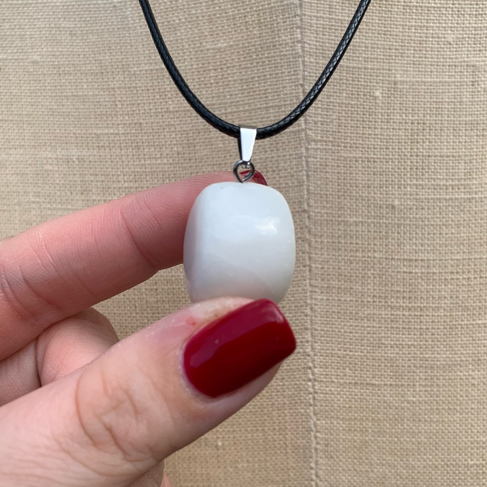 Handmade Genuine Stone Chunk Amulet Necklace - Picture 6 of 10